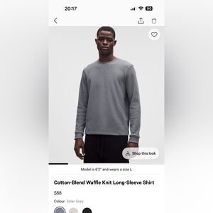 lululemon athletica Solar Gray Crewneck Sweater